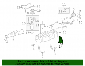 Защита горловины топливного бака Toyota Sequoia 08-16