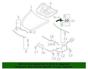 Петля капота правая Mazda6 09-13