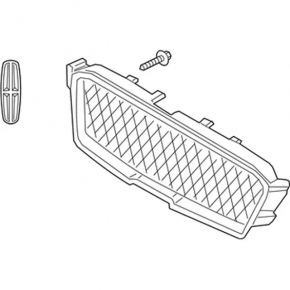 Решетка радиатора grill Lincoln MKZ 17-20 серая