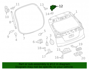 Петля двери багажника левая Chevrolet Bolt EUV 22-23