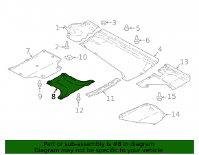 Защита КПП задняя Audi Q5 80A 18-24 2.0T, MHEV, PHEV