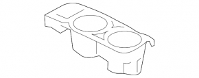 Подстаканники Ford Escape MK3 17-19 черн, с подсветкой, царапины