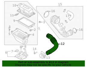 Воздуховод на фильтр Ford Explorer 20-25 2.3T