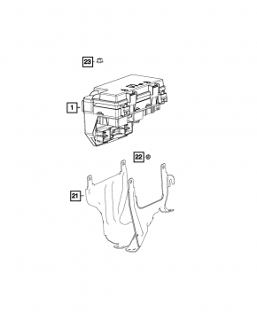 Кронштейн блока предохранителей Dodge Grand Caravan 11-20