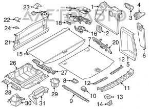Ornament arc spate dreapta BMW X3 G01 22-24 negru