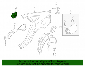 Корпус лючка бензобака Hyundai Sonata 15-19