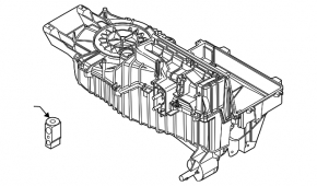 Корпус печки голый Ford Flex 09-11