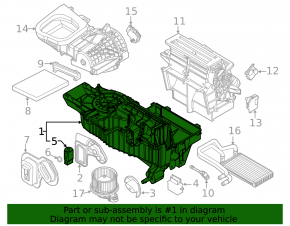 Корпус печки голый Ford Flex 09-11