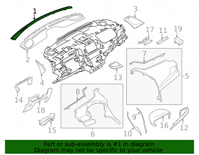 Ornamente superioare panou frontal Lincoln MKC 15-19, THX