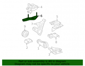 Кронштейн подушки двигателя правый Toyota Prius 20 04-09