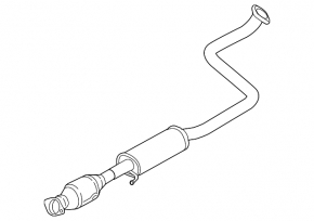Выпускная трасса средняя часть Hyundai Elantra 21-23 2.0