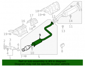 Выпускная трасса средняя часть Hyundai Elantra 21-23 2.0
