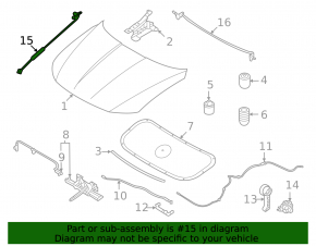 Опора капота Hyundai Tucson 22-26