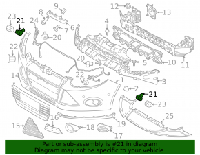Парктроник передний Ford Focus mk3 11-16 дорест, внешн
