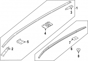 Bară longitudinală stângă pentru plafon Mazda CX-50 23-25 crom