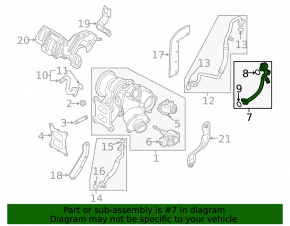 Трубка ОЖ VW Golf 15- 1.8T