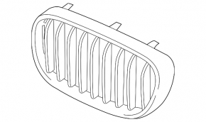 Grilă radiator dreapta BMW 5 G30 17-20 cromată