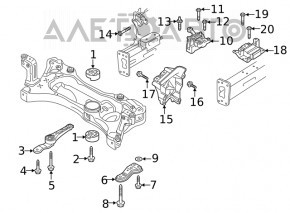 Подушка двигателя правая VW Jetta 19-21 1.4T