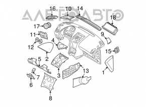 Воздуховод центральный Nissan Rogue 08-10