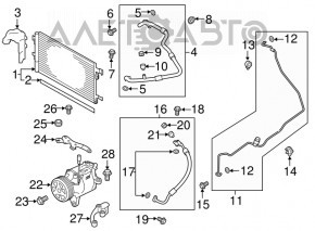 Компрессор кондиционера Subaru Impreza 17-19 GK Type-scsa08h