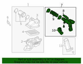 Воздуховод к фильтру Nissan Versa Note 13-19 1.6 второй