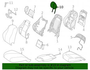 Подголовник передний правый Mercedes W167 GLE 350 450 20-26 кожа, бежевая, под химчистку