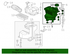Корпус воздушного фильтра Honda Civic X FC 16-21 1.5T в сборе