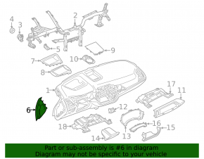 Накладка торпеды боковая левая BMW X3 G01 18-21 черная