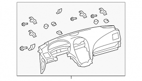 Panoul frontal cu AIRBAG pentru Lexus ES350 07-12, maro