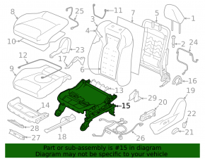 Моторчик регулировки подъема подушки водительского сиденья Subaru Forester 19-21 SK без каркаса