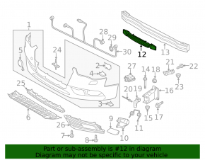 Absorbantul de bara fata Audi A4 B8 13-16 restul
