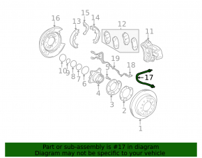 Furtun de frână spate stânga pentru Lexus GX 03-09