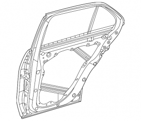 Дверь голая задняя правая Mercedes X167 GLS 450 580 20-26 серебро 859