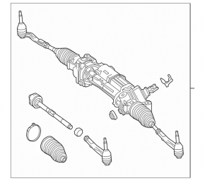 Рейка рулевая Mercedes C-class W205 300/400 15-21 электро, RWD