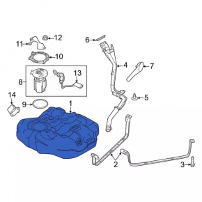 Топливный бак Ford Focus mk3 11-18