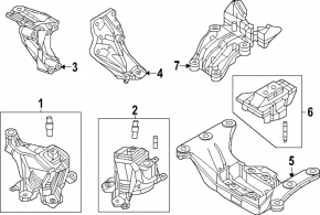 Подушка двигателя задняя Mazda CX-90 24-26 3.3