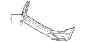 Бампер передний голый VW Tiguan 18-21 R-Line