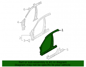 Стойка кузова центральная правая Kia K5 21-24