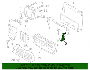 Дефлектор радиатора левый Land Rover Range Rover 13-21