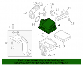Верхняя крышка корпуса воздушного фильтра Mazda CX-9 16-23