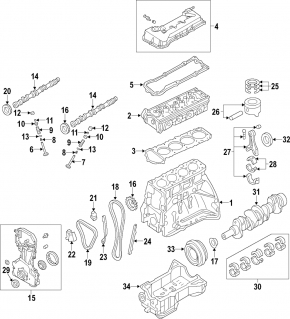 Коленвал Nissan Rogue 14-16 2.5 К:54.98 Ш:44.97