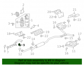 Кронштейн приемной трубы Honda Civic XI FE/FL 22-24 2.0