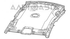 Обшивка потолка Chrysler 200 15-16 под люк, серый