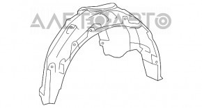 Подкрылок задний правый Nissan Versa 12-19