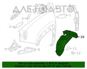 Подкрылок передний левый Jeep Renegade 15-18 Trailhawk
