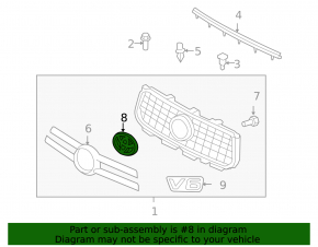 Эмблема решетки радиатора grill Toyota RAV4 06-12 Limited