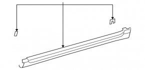 Prag stanga Lexus ES350 09-11 cu garnitura din grafit