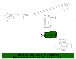 Senzor de parcare bara spate Lexus GX460 20-23 negru 202