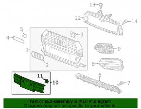 Накладка решетки радиатора grill Audi Q3 8U 16-18 черная
