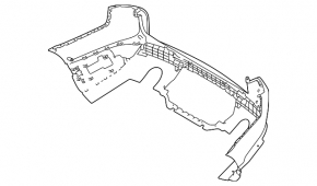 Bara spate nefinisată pentru Land Rover Range Rover Sport 18-22 rest.